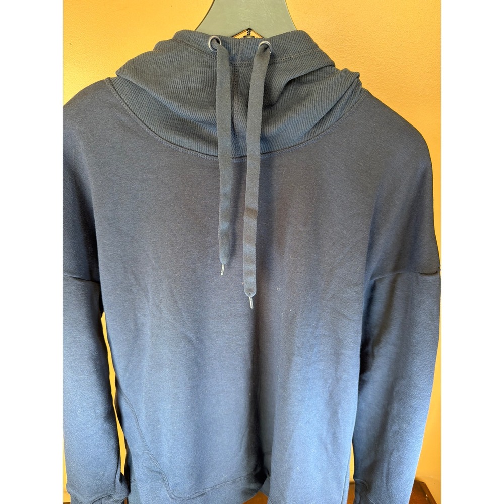 Yogalicious Dark Navy Active Fleece‎ Cowl Neck Hoodie LFY91977 Mens XL NWT